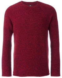 Мужской темно-красный свитер с круглым вырезом от Paul Smith