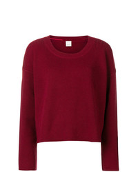 Женский темно-красный свитер с круглым вырезом от Pinko