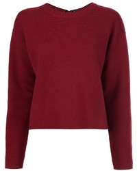 Женский темно-красный свитер с круглым вырезом от Proenza Schouler