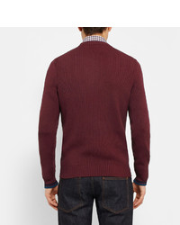 Мужской темно-красный свитер с круглым вырезом от Gucci