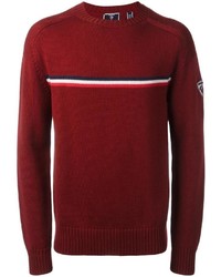 Мужской темно-красный свитер с круглым вырезом от Rossignol