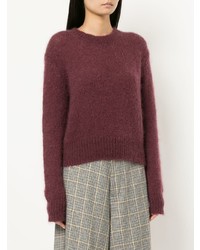 Женский темно-красный свитер с круглым вырезом от Bassike