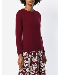 Женский темно-красный свитер с круглым вырезом от 'S Max Mara
