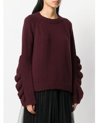 Женский темно-красный свитер с круглым вырезом от RED Valentino