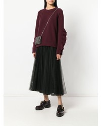 Женский темно-красный свитер с круглым вырезом от RED Valentino