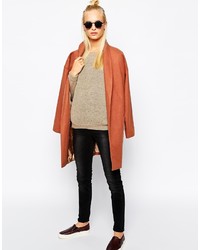 Женский темно-красный свитер с круглым вырезом от Selected