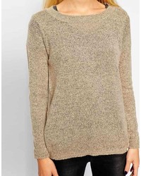 Женский темно-красный свитер с круглым вырезом от Selected