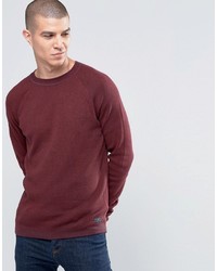 Мужской темно-красный свитер с круглым вырезом от Selected