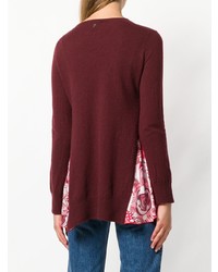 Женский темно-красный свитер с круглым вырезом от Dondup