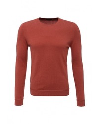 Мужской темно-красный свитер с круглым вырезом от Sisley