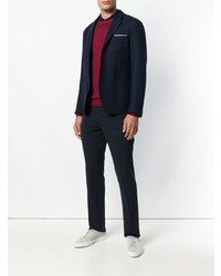 Мужской темно-красный свитер с круглым вырезом от Cruciani