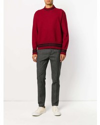 Мужской темно-красный свитер с круглым вырезом от Marni