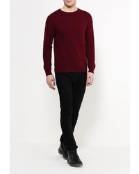 Мужской темно-красный свитер с круглым вырезом от Sweewe
