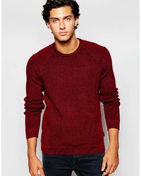 Мужской темно-красный свитер с круглым вырезом от Ted Baker