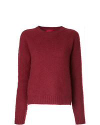 Женский темно-красный свитер с круглым вырезом от The Gigi