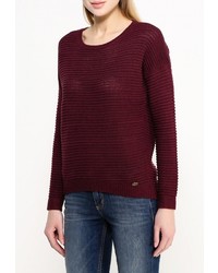 Женский темно-красный свитер с круглым вырезом от Tom Tailor Denim