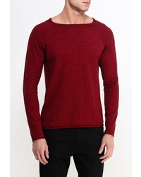 Мужской темно-красный свитер с круглым вырезом от Top Secret