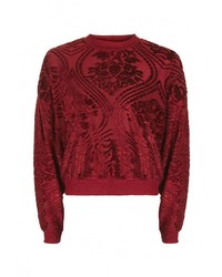 Женский темно-красный свитер с круглым вырезом от Topshop