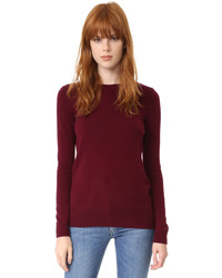 Женский темно-красный свитер с круглым вырезом от TSE