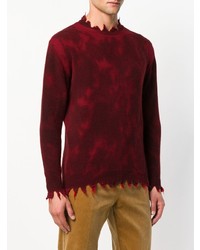 Мужской темно-красный свитер с круглым вырезом от Overcome