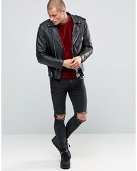 Мужской темно-красный свитер с принтом от Religion