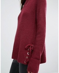 Женский темно-красный свитер от French Connection
