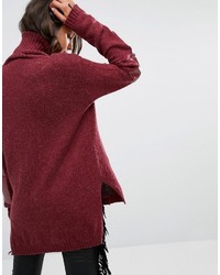 Женский темно-красный свитер от One Teaspoon