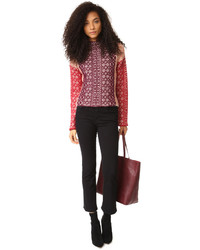 Женский темно-красный свитер от Giada Forte