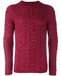 Мужской темно-красный свитер от Roberto Collina