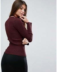 Женский темно-красный свитер от Asos