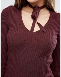 Женский темно-красный свитер от Asos