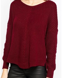 Женский темно-красный свитер от French Connection