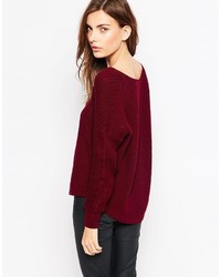 Женский темно-красный свитер от French Connection