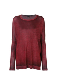 Темно-красный свободный свитер от Avant Toi