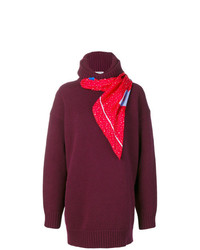 Темно-красный свободный свитер от Balenciaga