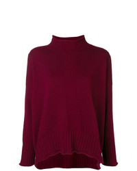 Темно-красный свободный свитер от Lorena Antoniazzi