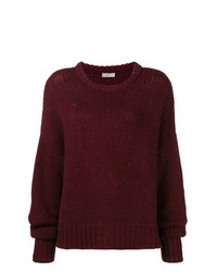 Темно-красный свободный свитер от N.Peal