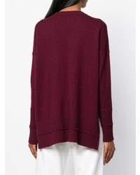 Темно-красный свободный свитер от Lamberto Losani