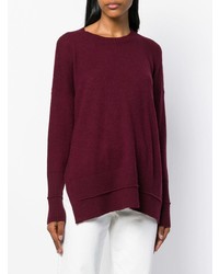 Темно-красный свободный свитер от Lamberto Losani