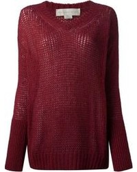 Темно-красный свободный свитер от Stella McCartney