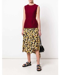 Темно-красный топ без рукавов от Marni