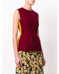 Темно-красный топ без рукавов от Marni