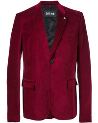 Мужской темно-красный хлопковый пиджак от Just Cavalli