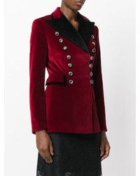 Женский темно-красный хлопковый пиджак от Dolce & Gabbana
