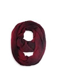 Темно-красный хлопковый шарф