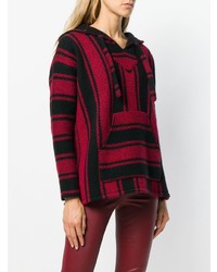 Женский темно-красный худи с принтом от Adaptation