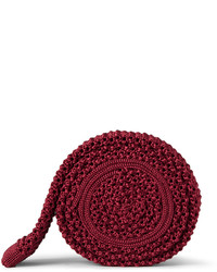 Мужской темно-красный шелковый вязаный галстук от Charvet