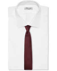 Мужской темно-красный шелковый галстук от Canali
