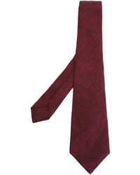 Мужской темно-красный шелковый галстук от Kiton