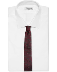 Мужской темно-красный шелковый галстук от Dries Van Noten